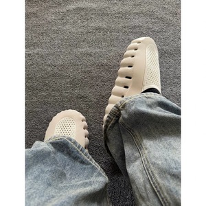 Unisex Premium Sport Mind 001 <b>Slides</b> Perforated Breathable PVC Upper EVA Outsole Chunky Wave Sole Mule Slippers Lace-up - Product Image 6