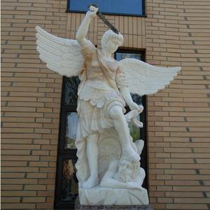 Estatua de Arcángel de San Miguel de mármol hecho <span class=keywords><strong>a</strong></span> mano de diseño famoso - Product Image 3