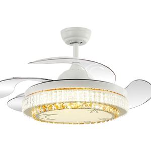 Y145 Ventiladores de techo de cristal de lujo Control remoto Ventilador de techo de cristal invisible de 42 pulgadas - Product Image 1