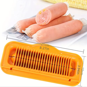 1pc Banana Slicer Stainless Steel Multifunctional Hot Dog Slicer Sausage <b>Cutter</b> <b>Vegetable</b> Strawberry Slice Kitchen Tools - Product Image 2