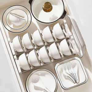 Underglaze Color <b>Microwave</b> Safe Minimalist Design Solid China Irregular Shape Ceramic Bowl Dish <b>Set</b> Household High-Value Rice - Product Image 1