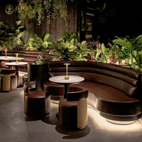 Meubles de restaurant de style nordique personnalisés table et chaise mobilier d'hôtel et de café ensemble de banquette en velours canapé pour les services de projet