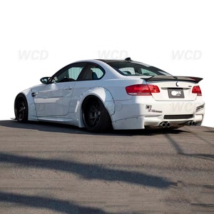 Комплект кузова в стиле LB для BMW 3 серии <span class=keywords><strong>E92</strong></span> M3 Передний Задний бампер задний спойлер накладка на колесные арки для <span class=keywords><strong>E92</strong></span> M3 LB широкий обвес - Product Image 2