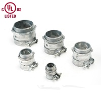 Connecteur flexible à compression pour conduit vers boîtier, certifié, 3/8"-4", argenté
