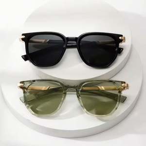 Gafas de Sol Cuadradas de Metal Vintage 2025 con Logotipo Personalizado, Protección UV400, Remaches, para Mujer y Hombre, para Conducir - Product Image 2