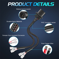 120W Leistungskapazität H16-Stecker auf DT-Verbinder Adapter Pigtail 12V Auto-LED-Nebelscheinwerfer-Kabelbaum für GM 1500 Chevy HD