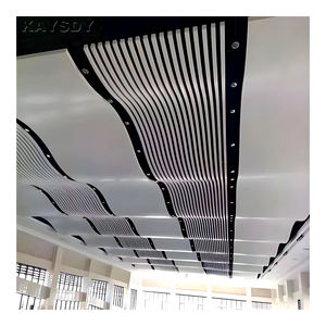 <span class=keywords><strong>Lames</strong></span> de <span class=keywords><strong>plafond</strong></span> en aluminium ondulé imperméables Panneaux métalliques suspendus en arc 3D pour l'aéroport, le centre commercial, le bureau à domicile, la conception de <span class=keywords><strong>faux</strong></span> <span class=keywords><strong>plafond</strong></span> - Product Image 1