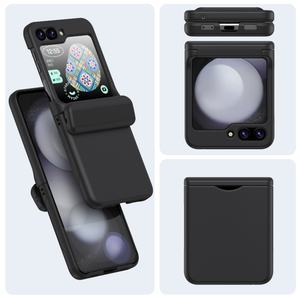 Inserción de tarjeta Frosting ranura para tarjeta funda de teléfono de bolsillo para <span class=keywords><strong>Samsung</strong></span> Galaxy Z Flip 6 tarjeta Hold Wallet funda móvil para Z Flip 6 5 4 3 - Product Image 5