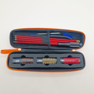Portable 7mm <strong>Gun</strong> Cleaning Kit Swivel Head Red Rods Multi Brushes Orange EVA Case Eco-Friendly Quick-Release Security Compact <strong>Gun</strong> - Product Image 6