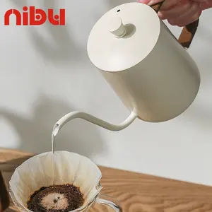 NIBU, роскошная кожаная веревка, длинный узкий ручной кофейник, жаростойкий чайник для кофе