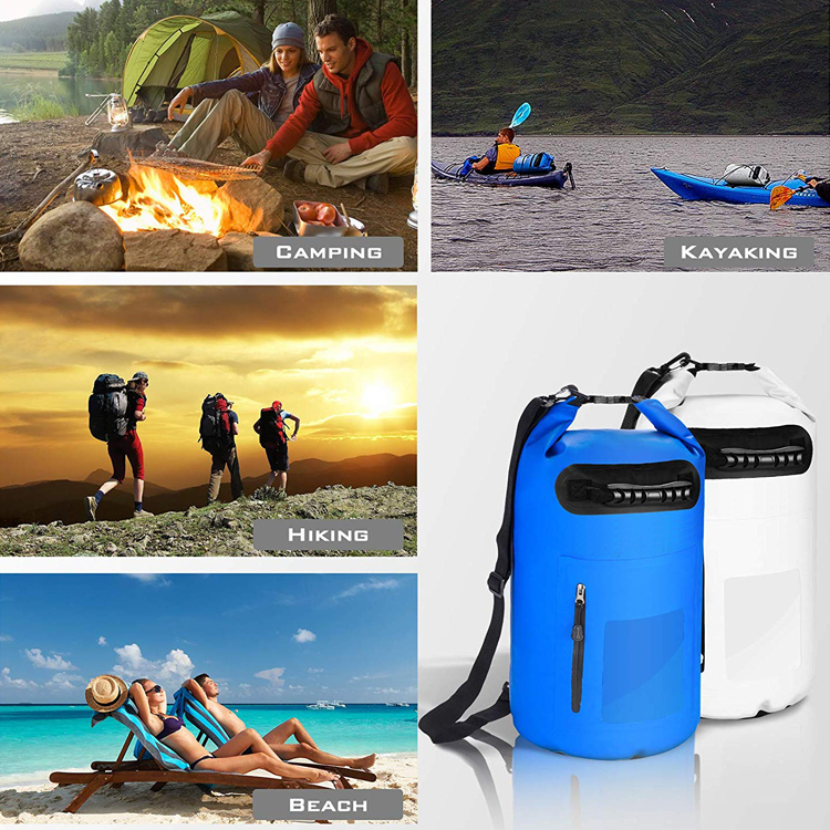 High Quality PVC Outdoor Sport Manufacturer Tarpaulin Waterproof Sack Ocean Pack Camping Dry Bag Backpack