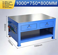Banc de travail de laboratoire robuste et moderne avec armoire à outils et tiroirs verrouillables, serrure à clé pour l'assemblage et l'entretien des moules