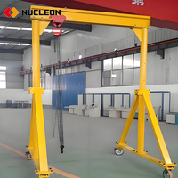 Équipement de levage de la marque Nucleon, grue à portique mobile portable de 0,5 tonne, 1 tonne, 2 tonnes, 3 tonnes, 5 tonnes avec palan électrique