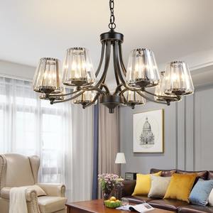 ثريا كريستال أمريكية بإضاءة LED لغرفة المعيشة، تصميم فاخر وعصري وبسيط، إضاءة لغرفة الطعام وغرفة النوم، إضاءة معلقة جديدة للمنازل والدوبلكس - Product Image 2