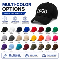 Casquette de baseball personnalisée à 6 panneaux en polyester de qualité supérieure, logo brodé, ajustable avec fermeture auto-agrippante, structurée