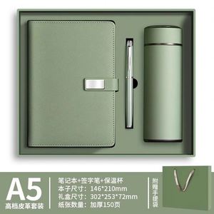 Customizable Business Gift Box A3 <b>A5</b> Leather <b>Notebook</b> Pen 100 Sheets Personalized Logo Printed Organizer Cup Included - Product Image 4