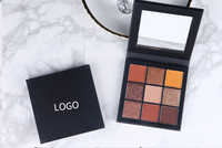 Palette de fards à paupières, maquillage irisé orange, 9 couleurs, produit de qualité supérieure, bon marché, vente en gros