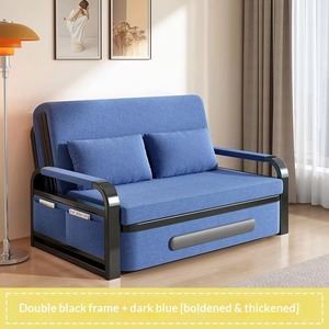 Sofá Cama Moderno al por Mayor, Convertible, Plegable, con Almacenamiento, Bolsillo Lateral, Tela Lavable, para Hotel, Dormitorio, Suave y Fresco - Product Image 3