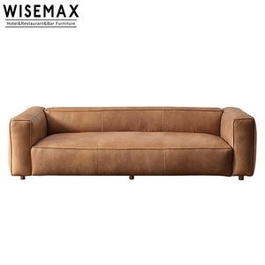 WISEMAX mobili nordeuropea di bolina in pelle stile industriale stile retrò americano soggiorno color cammello divano in pelle art - Product Image 5