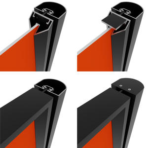 Système de cadre d'angle de bâtiment à double panneau le plus vendu, installation facile, panneaux d'affichage publicitaires extérieurs, site Web indépendant - Product Image 3