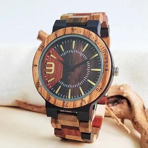 Montre à quartz étanche avec grand cadran lumineux et design en bois - Product Image 4