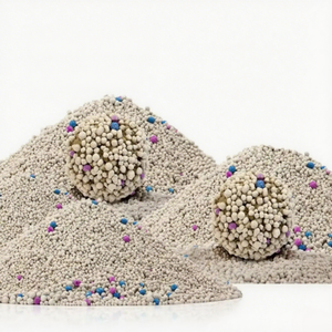 Litière pour chat en bentonite agglomérante de qualité supérieure à faible teneur en poussière, grise, sphérique, 4 kg/sac, fournitures pour animaux de compagnie en gros - Product Image 4