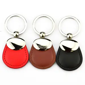 Hardware Keychain Key chain Custom Logo Metal and Leather Key ring