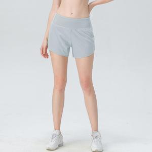 Shorts Deportivos de Cintura Alta para Mujer, Elásticos, de Spandex/Nylon, con Bolsillo para Teléfono, Secado Rápido, Ajuste Holgado, para Gimnasio, Yoga - Product Image 2