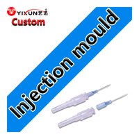 Service de moulage par injection plastique de qualité médicale sur mesure et fabrication de moules pour moyeux de canules IV et pièces d'aiguilles de prélèvement sanguin