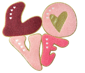 Parches de Lentejuelas con Forma de Corazón Grande y Brillantina de Cereza, Parches de Chenilla Personalizados Termoadhesivos para Ropa, de Fábrica Certificada - Product Image 2