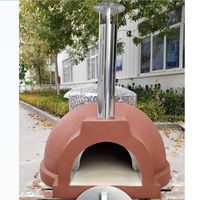 Four à pizza professionnel extérieur au bois - Grand four à pizza portable pour jardin et terrasse - Chauffage rapide, cuisson authentique sur pierre