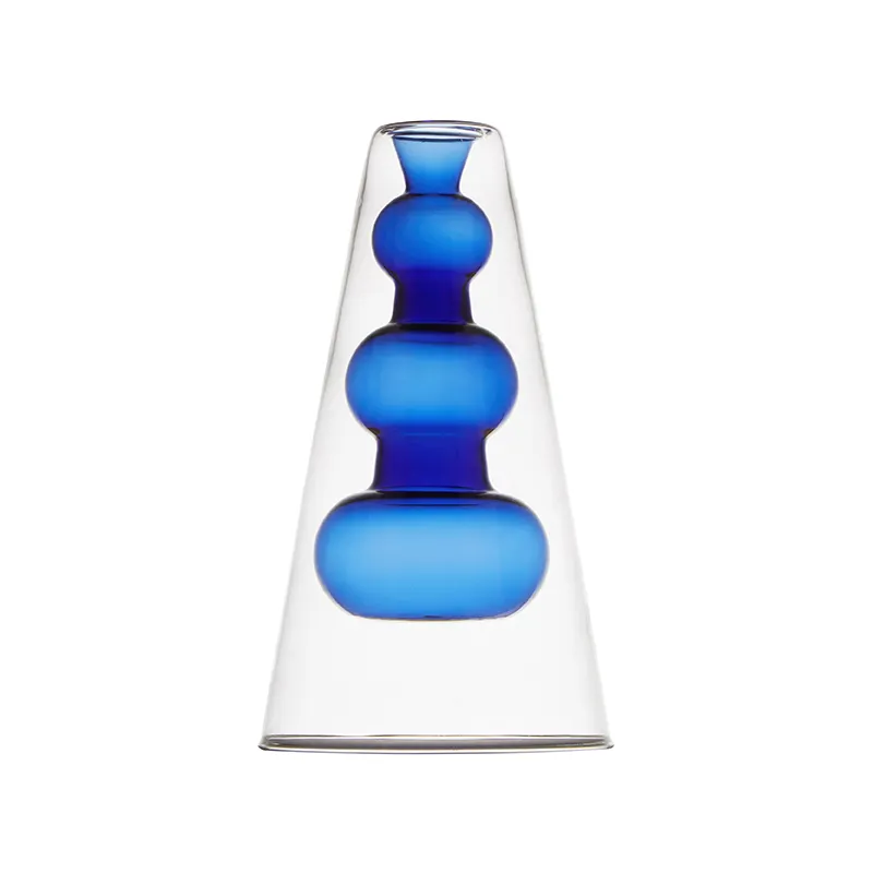 Креативная ваза из боросиликатного стекла, флакон с эфирным маслом для ароматерапии, цветная двухслойная ваза, гидропонная ваза