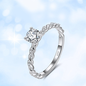 خواتم من أحجار الزركونيا المكعبة خواتم من أحجار الزيركونيا المكعبة مجوهرات للنساء خاتم فضة للخطوبة - Product Image 3