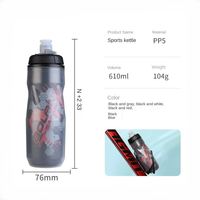 Gourde Sportive Isotherme Double Paroi en PP5 610ml – Bouteille Durable en Plastique pour Enfants, VTT, Cyclisme et Activités de Plein Air