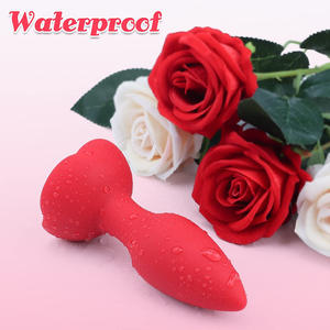 Rose Backyard Waterproof Eco-Friendly <b>Vibration</b> Anal Plug Rod <b>Male</b> and Female Utensils Wireless Remote Control Adult Sex Toy - Product Image 6