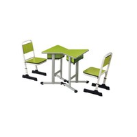 Ensemble table et chaise d'étude réglables en hauteur en plastique moderne pour enfants - Utilisation à l'école, à l'hôpital, à l'hôtel et dans le salon