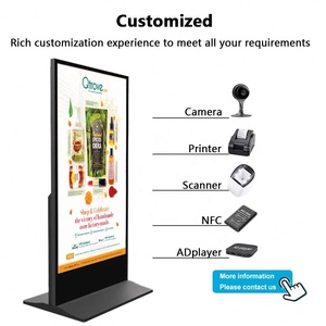 Pantalla Digital <span class=keywords><strong>de</strong></span> 55 y 65 Pulgadas, Señalización, Kiosco Publicitario, Pantalla Táctil LCD, <span class=keywords><strong>Reproductor</strong></span> <span class=keywords><strong>de</strong></span> Publicidad Inteligente con WIFI para Interiores - Product Image 4