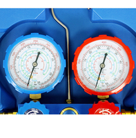 Jauges HVAC avec tuyaux Jeu de jauges de collecteur AC R134A R410A R404A R22 Jauges de réfrigérant Tuyau sûr et fiable