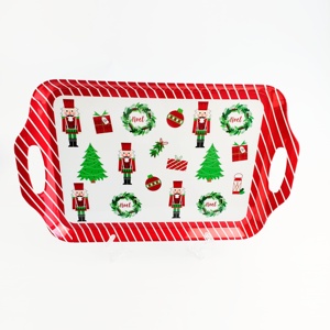 Bán buôn <span class=keywords><strong>16</strong></span>-inch hình chữ nhật <span class=keywords><strong>melamine</strong></span> phục vụ khay với xử lý cho Giáng sinh bên nhà hàng khách sạn hoặc quán bar - Product Image 6