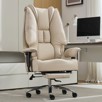 Chaise de bureau ergonomique pour cadres, directeurs, PDG, réunions, durable, base en métal, pivotante, inclinable, avec repose-pieds
