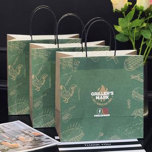 Custom Eco Friendly Biodegradable Brown Paper Bags for Fast Food Takeaway Restaurant Takeaway Packaging, and Takeaway Purposes - Product Image 5