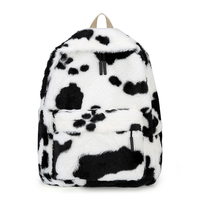 Sac à dos en peluche pour femmes de style coréen, sac à dos décontracté mignon pour l'automne, sac à main en peluche doux pour femmes