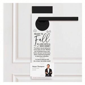 Impression personnalisée de supports promotionnels en carton pour agents immobiliers : porte-clés, porte-affiches de porte, dépliants - Product Image 1