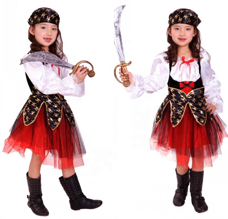 open lace back dress Princess of the Seas Costume Girls Pirate Lets Pretend
