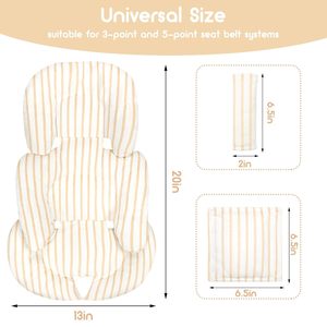 <span class=keywords><strong>Coussin</strong></span> d'insertion de siège de <span class=keywords><strong>voiture</strong></span> doux pour bébé <span class=keywords><strong>coussin</strong></span> de soutien de tête de siège de <span class=keywords><strong>voiture</strong></span> réversible avec 2 sangles coussinets - Product Image 4