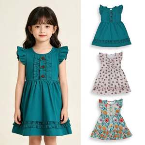 <span class=keywords><strong>Robe</strong></span> d'été pour filles de 3 à 16 ans, <span class=keywords><strong>robe</strong></span> décontractée à manches bouffantes, <span class=keywords><strong>robe</strong></span> florale vintage pour petite fille - Product Image 1