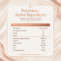 Poudre de collagène de melon pour le visage, blanchissante, multi-saveurs, pour adultes, OEM ODM, qualité supérieure