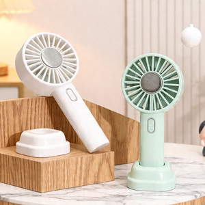 Ventilador de Mano Recargable Portátil con Base Desmontable, Motor de CC de 5 W, Tres Velocidades, Uso en Escritorio - Product Image 3