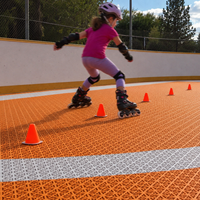 Dalles de sol en PP à fixation rapide pour patinoires professionnelles, académies de patinage, clubs et centres d'entraînement
