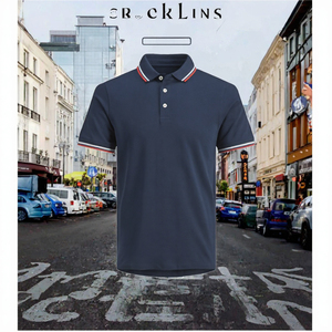 Polo Homme 100% Coton Manches Courtes Bordure Contrastante Logo Personnalisé Uniforme Décontracté Fournisseur en Gros Impression de Logo Personnalisé 2026 - Product Image 3
